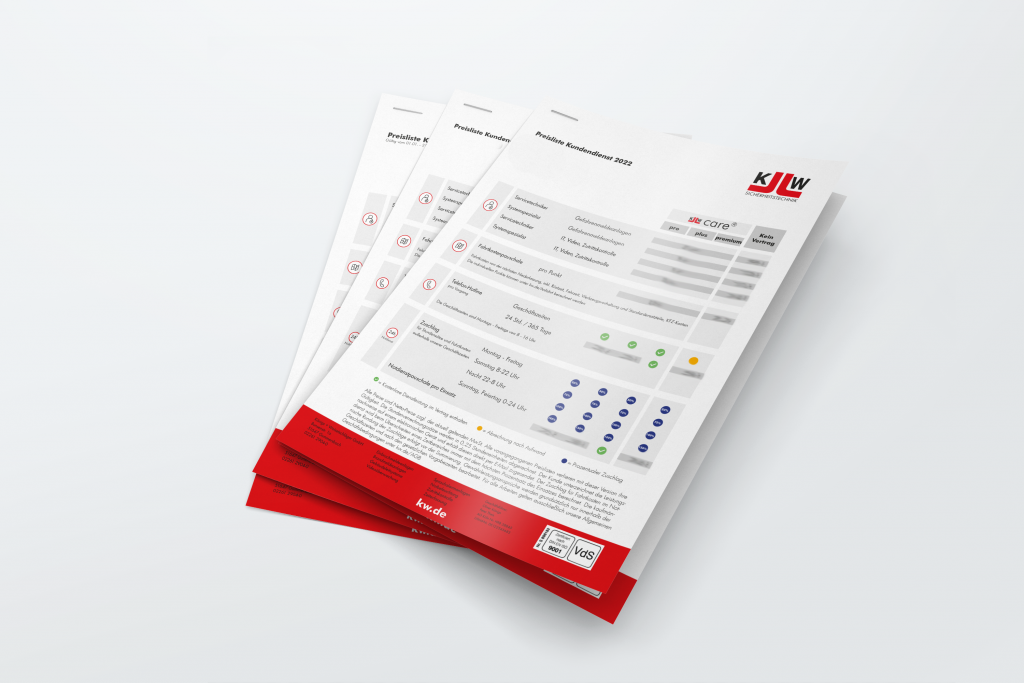 Neue Kundendienst Preisliste 2023